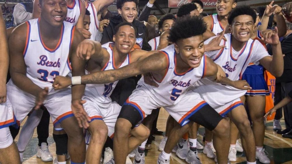 Kevin Porter Jr. after the 3A Championship in 2016. Photo by Drew Perine